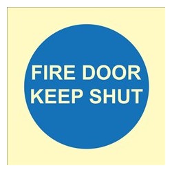 FIRE DOOR KEEP SHUT   (15x20cm) Phot.Vin. IMO sign 195837
