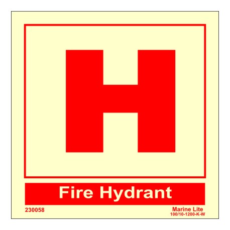 FIRE HYDRANT  (15x15cm) Phot.Vin. IMO sign 230058