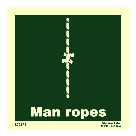 MAN ROPES  (15x15cm) Phot.Vin. IMO sign 230271