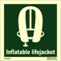 INFLATABLE LIFEJACKET  (15x15cm) Phot.Vin. IMO sign 100270