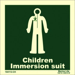 IMMERSION SUIT- CHILD  (15x15cm) Phot.Vin. IMO sign 104112-CH / LSS021