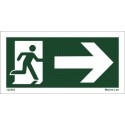 EXIT ARROW RIGHT  (7,5x15cm) IMO sign 132383TV