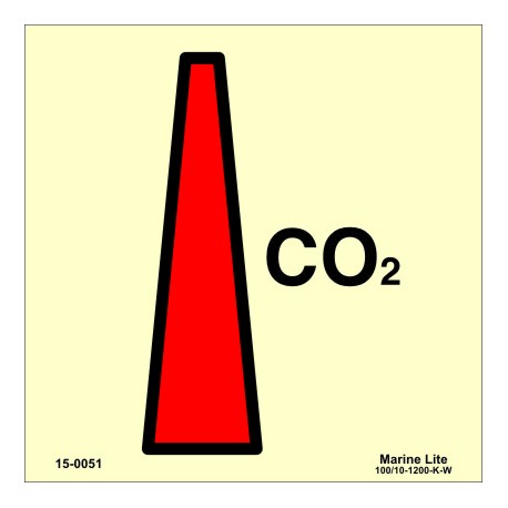 CO2 NOZZLE  (15x15cm) Phot.Vin. IMO sign 150051