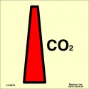 CO2 NOZZLE  (15x15cm) Phot.Vin. IMO sign 150051