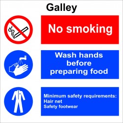 GALLEY  (30x30cm) White Vin. IMO sign 173124WV