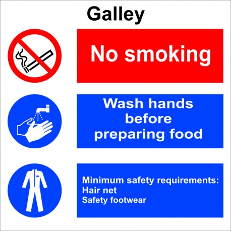GALLEY  (30x30cm) White Vin. IMO sign 173124WV