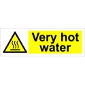 VERY HOT WATER  (10x30cm) White Vin. IMO sign 187577WV