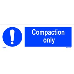 COMPACTION ONLY  (10x30cm) White Vin. IMO sign 195695WV