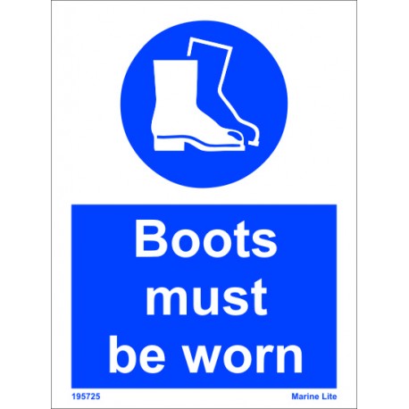 BOOTS MUST BE WORN  (20x15cm) White Vin. IMO sign 195725WV