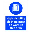 HIGHLY VISIBLE CLOTHING AREA  (20x15cm) White Vin. IMO sign 195782WV