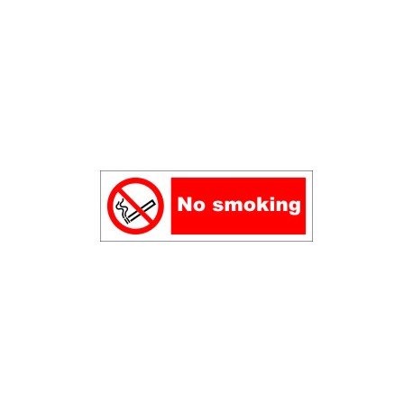 NO SMOKING  (10x30cm) White Vin. IMO symbol 208530WV / PSS002