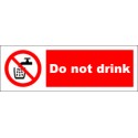 DO NOT DRINK  (10x30cm) White Vin. IMO symbol 208550WV