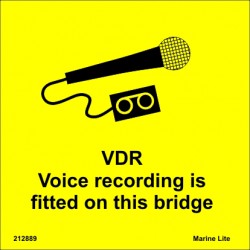 VDR VOICE RECORDING  (15x15cm) White Vin. IMO symbol 212889YV