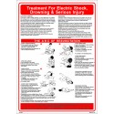 Póster ELECTRIC SHOCK,DROWNING & SERIOUS INJURY  (45x32cm) White Vin. IMO symbol 221509WV