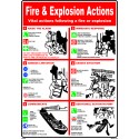 Póster FIRE & EXPLOSION ACTIONS Póster  (45x32cm) White Vin. IMO symbol 221531WV
