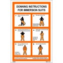 Póster IMMERSION SUIT DONNING INSTRUCTION  (30x20cm) White Vin. IMO symbol 229000WV
