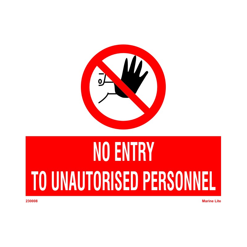 200 x 300 mm 2 x No Entry Employee Only Sign Waterproof Adhesive Sticker 