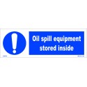 OIL SPILL EQUIPMENT STORED INSIDE  (10x30cm) White Vin. IMO symbol 230076WV