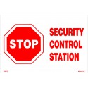 SECURITY CONTROL STATION  (20x30cm) White Vin. IMO symbol 230172WV