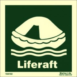 LIFERAFT  (30x30cm)  IMO sign 10410220
