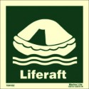 LIFERAFT  (30x30cm)  IMO sign 10410220 / LSS003