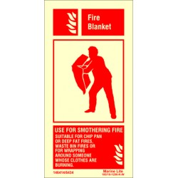 FIRE BLANKET  (20x10cm) Phot.Vin. IMO sign 146414/6434