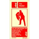 FIRE BLANKET  (20x10cm) Phot.Vin. IMO sign 146414/6434