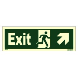 EXIT MAN RUN.ARROW UP SIDE RIGHT (15x40cm) Phot.Vin. IMO sign 114403(13)