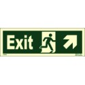 EXIT MAN RUN.ARROW UP SIDE RIGHT (15x40cm) Phot.Vin. IMO sign 114403(13)