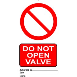 DO NOT OPEN VALVE (7,5X15) SET 10 IMO sign 182521