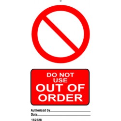 OUT OF ORDER (7,5X15) SET 10, IMO sign 182528-SET