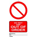 OUT OF ORDER (7,5X15) SET 10, IMO sign 182528-SET