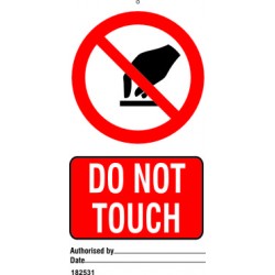 DO NOT TOUCH (7,5X15) SET 10, IMO sign 182531-SET