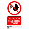 NO ACCESS TO UNAUTHORISED PERSONS (7,5X15) SET 10, IMO sign 182532-SET