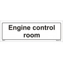 ENGINE CONTROL ROOM  (10x30cm) White Vin. IMO sign 212877WV