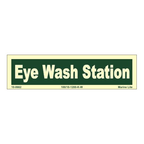 EYE WASH STATION   (4x15cm)  Phot.Vin. IMO sign 10-0662