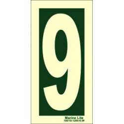 NUMBER 9  (30x15cm) Phot.Vin. IMO sign 104249