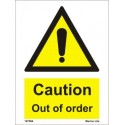 CAUTION OUT OF ORDER (20X15) White Vin IMO sign 187566WV