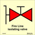 FIRE LINE ISOLATION VALVE (15x15cm) Phot.Vin. IMO sign 15-0137