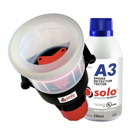 KIt comprobación detectores de humo SOLO 880 : Dosificador humo + Aerosol humo + extensión para 2.5m