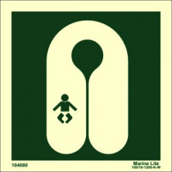 INFANT LIFEJACKET WITHOUT TEXT (15x15cm) Phot.Vin. IMO sign 104080 / LSS011