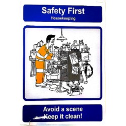 AVOID A SCENE KEEP IT CLEAN! (40x30 cm) Safety poster TSBM74WV/ 221102