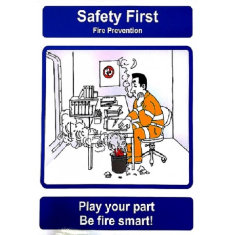 SAFETY FIRST - PLAY YOUR PART BE FIRE.. (40x30cm) Safety poster TSBM74WV/ 221101