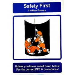 SAFETY FIRST- CONFINED SPACES (40x30cm) Safety poster TSBM74WV/ 221108