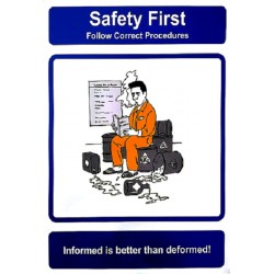 FOLLOW CORRECT PROCEDURES (40x30cm) Safety poster TSBM74WV/ 221106