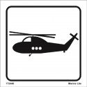 HELICOPTERS  (15x15cm) White Vin. IMO sign 172440WV