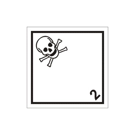 CLASS 2.3 TOXIC GAS WITH PANEL FOR UN NUMBER (25x25cm) White Vin. IMO sign 172234(40) MAC