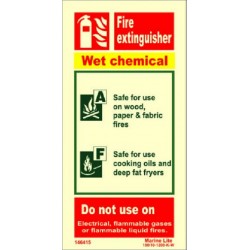 FIRE EXTINGUISHER WET CHEMICAL (20x10cm) Phot.Vin. IMO sign 146415