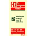 FIRE EXTINGUISHER WATER  (20x10cm) Phot.Vin. IMO sign 146430