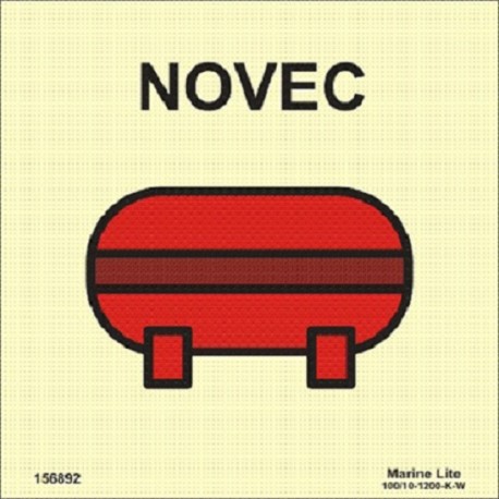 FIXED NOVEC EXTINGUISHER INSTALLATION  (15x15cm) Phot.Vin. IMO sign 156892